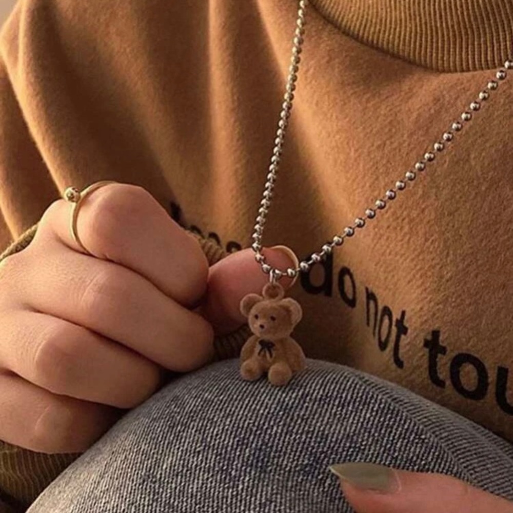 Teddy Bear Charm Necklace
